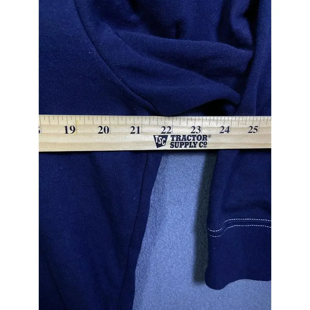 True Religion USA Blue Navy Full Zip Big Buddha Logo Hoodie Large Streetwear EUC
